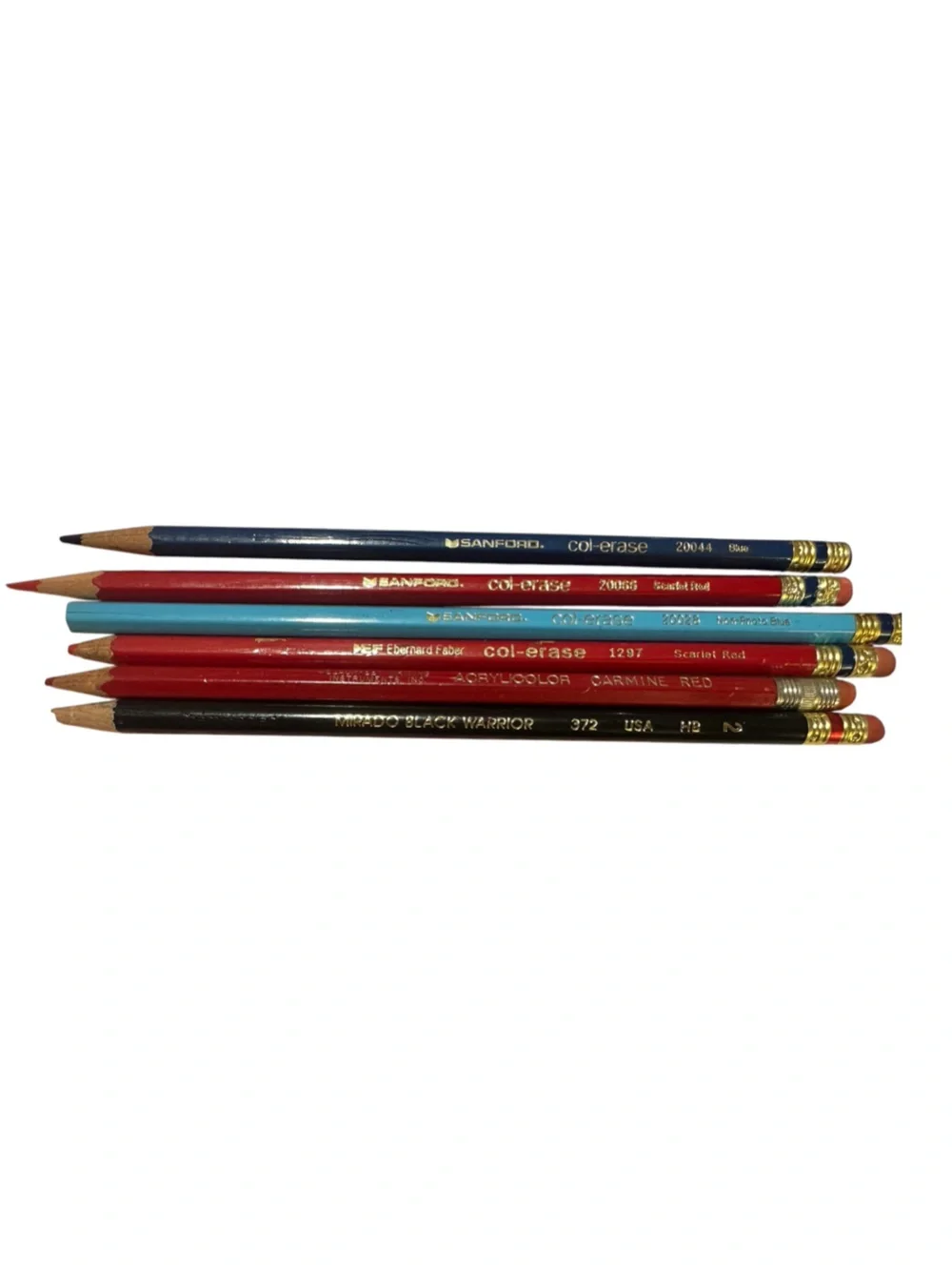 Vintage Art & Drafting Pencil Lot, Mirado Black Warrior, Col-Erase NonPhoto Blue